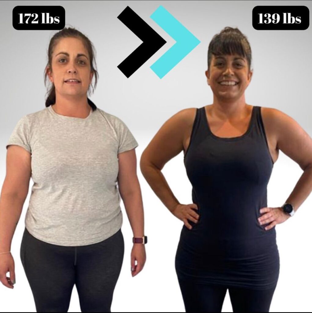 A lady who has lost 33lbs